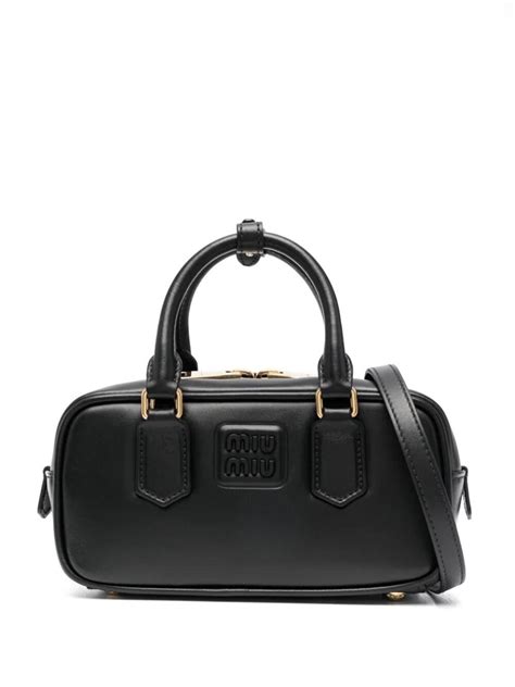 miu miu bowler bag|Black Leather Beau Bag .